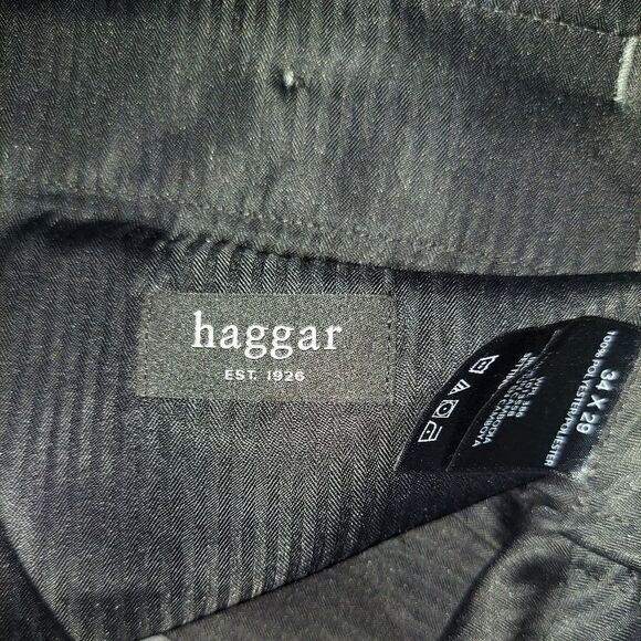 Haggar Classic Fit Grey Dress Pants 34W by 29L - Picture 4 of 5